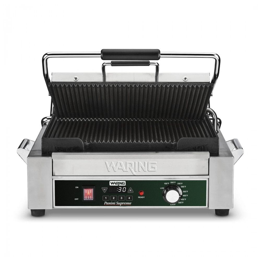 Waring Grill Panini Italiano com Timer e Placas de Ferro Fundido 36.8x27.9cm - Ideal para Sanduíches e Paninis