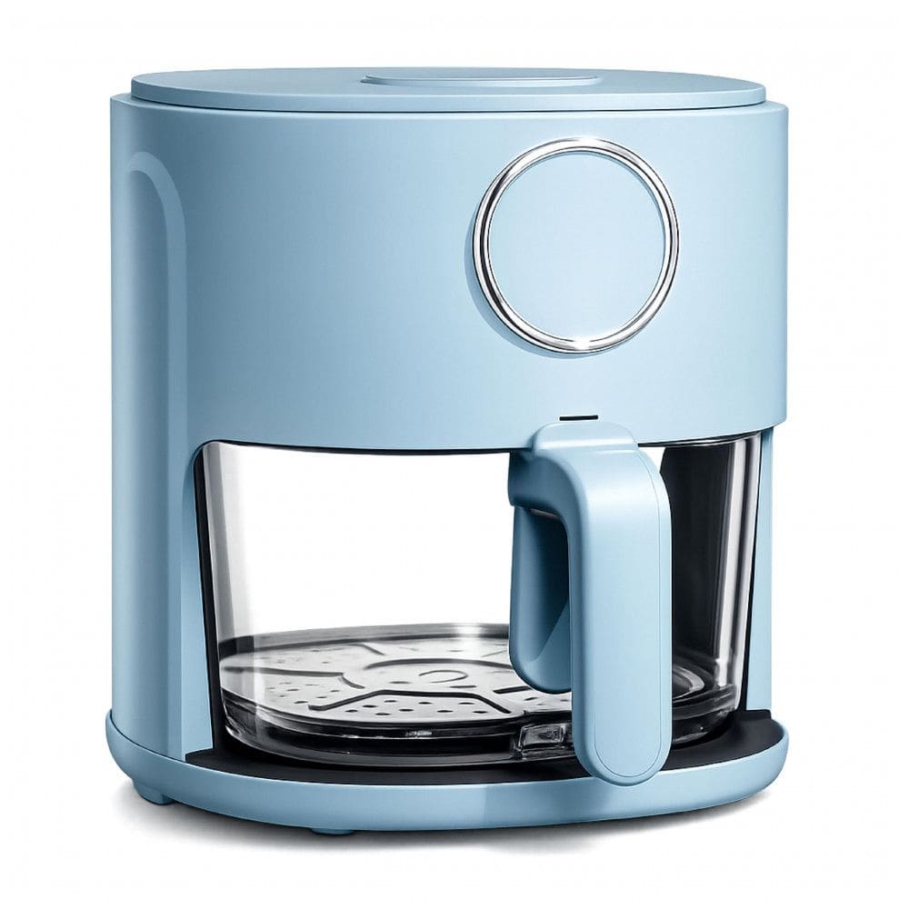 Fritadeira Elétrica Air Fryer COOK WITH COLOR Azul Ardósia 3,8L Cesta de Vidro 6 Programas 1200W 110V
