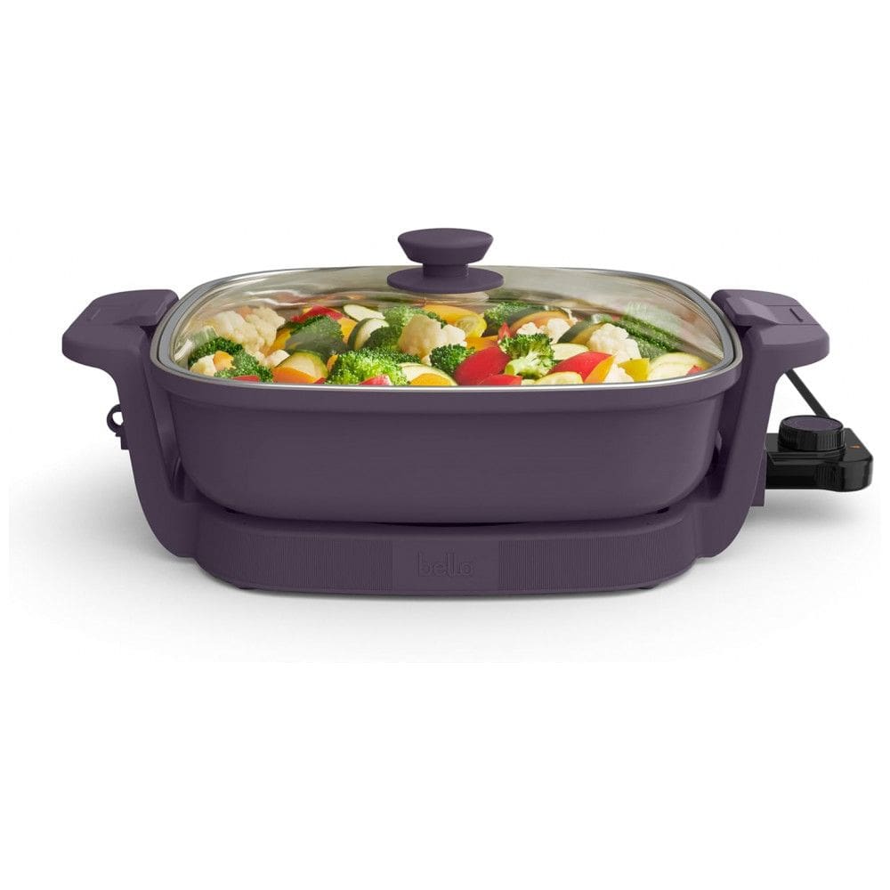 Frigideira elétrica BELLA Make & Take cerâmica roxa 30cm 1200W 110V