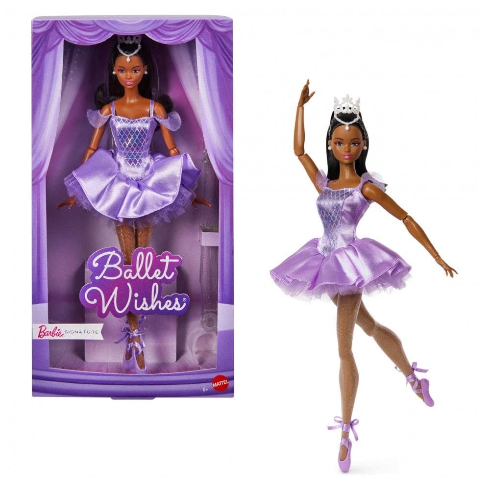 Barbie Signature Ballet Wishes Mattel roxo corpo articulado colecionável cabelo preso em rabo de cavalo modelo JJX76 2025