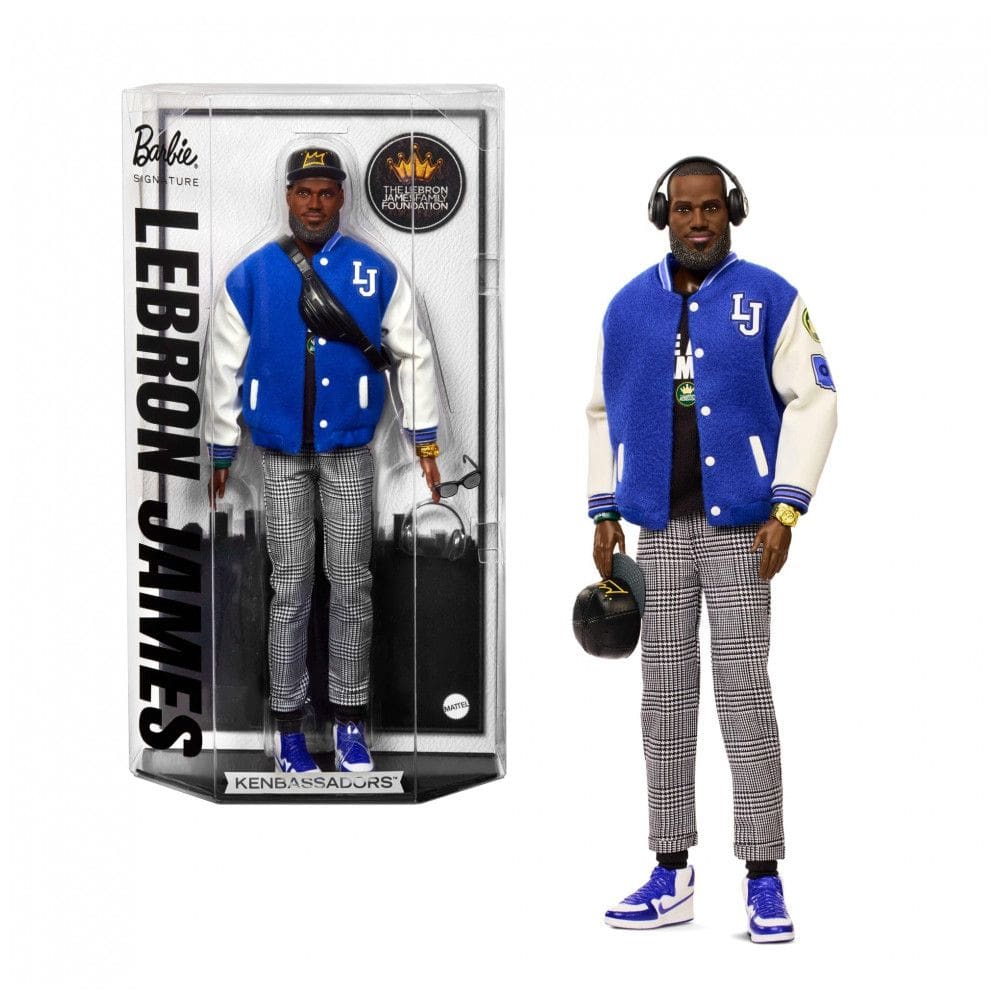 Barbie Signature Kenbassadors: Boneco LeBron James com Jaqueta Varsity, Acessórios Exclusivos e Estilo Urbano 2025