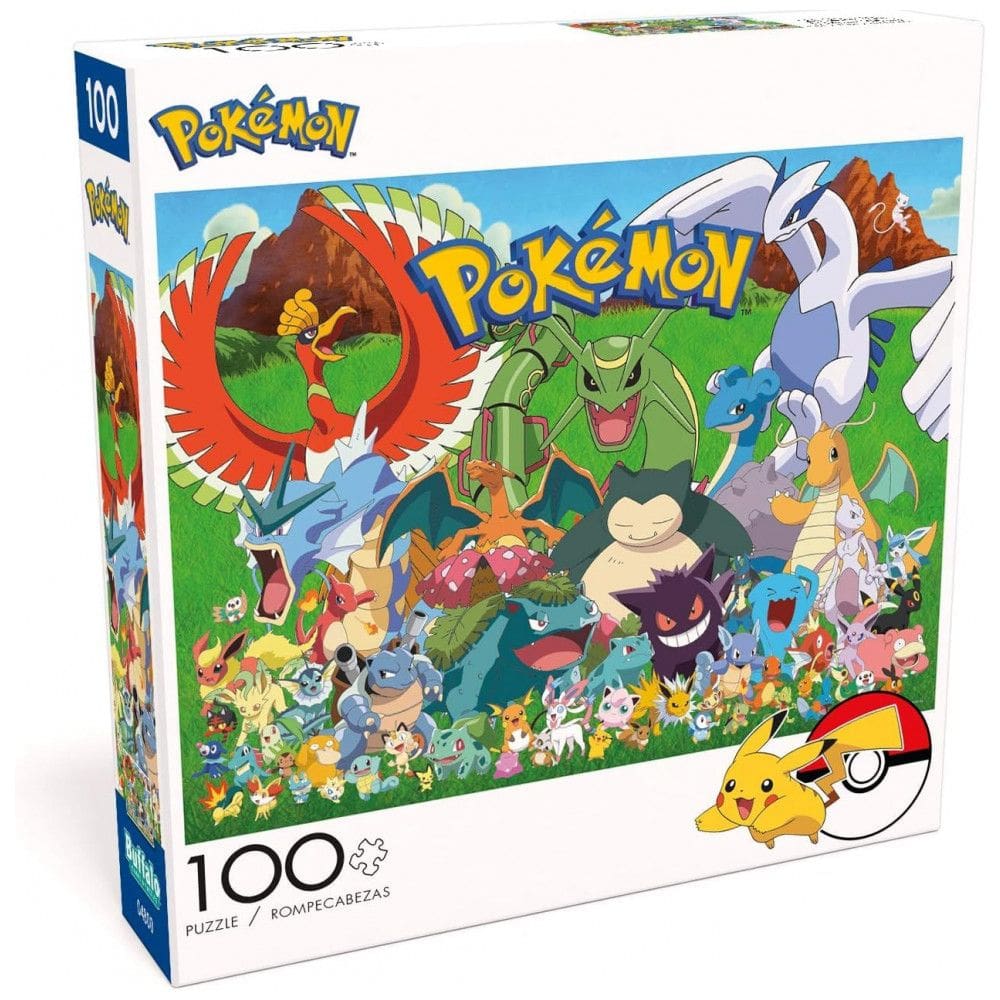 Quebra-Cabeça Pokémon Fan Favorites 100 Peças Buffalo Games 38 x 28 cm