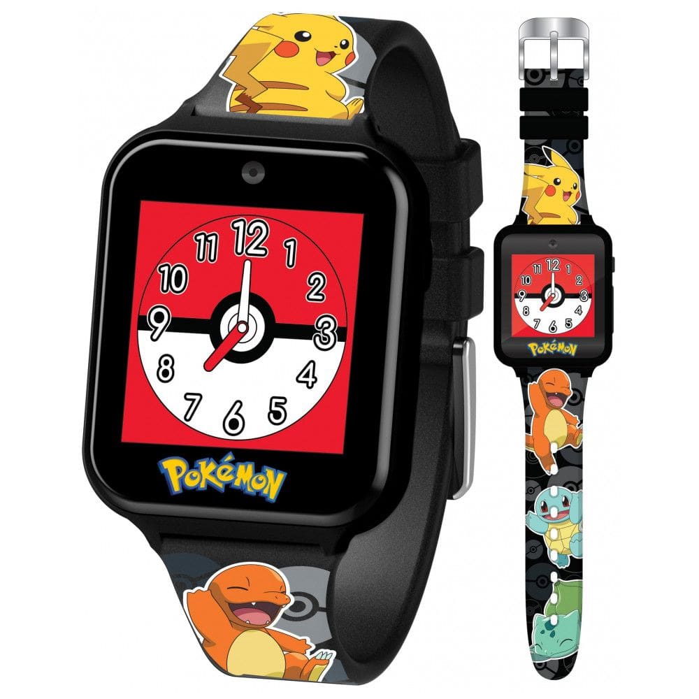 Relógio Smartwatch Infantil Pokémon Pikachu Interativo com Tela Touch, Câmera e Pedômetro