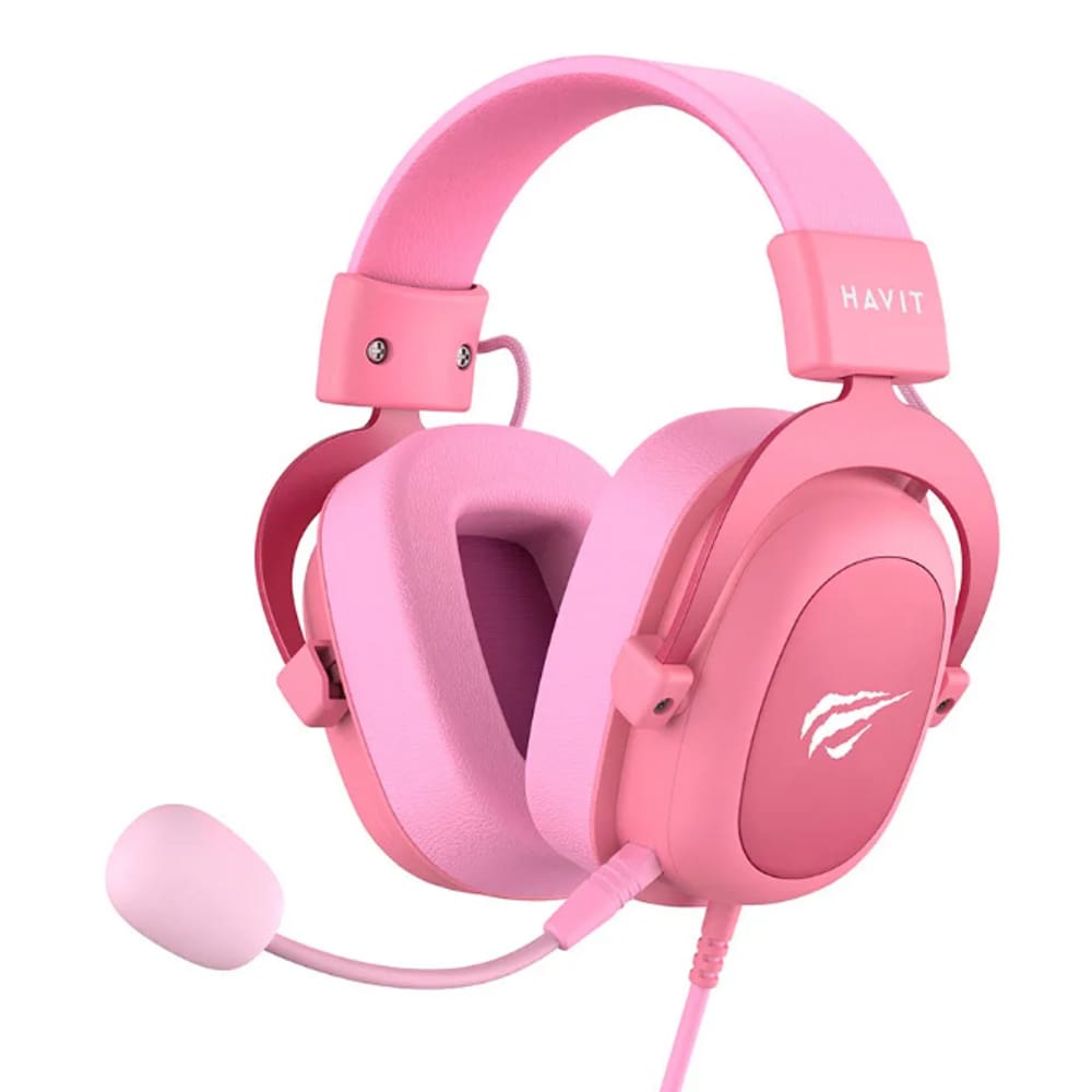 Headset Gamer HAVIT H2002D, Microfone destacável, Cancelamento de Ruído Rosa