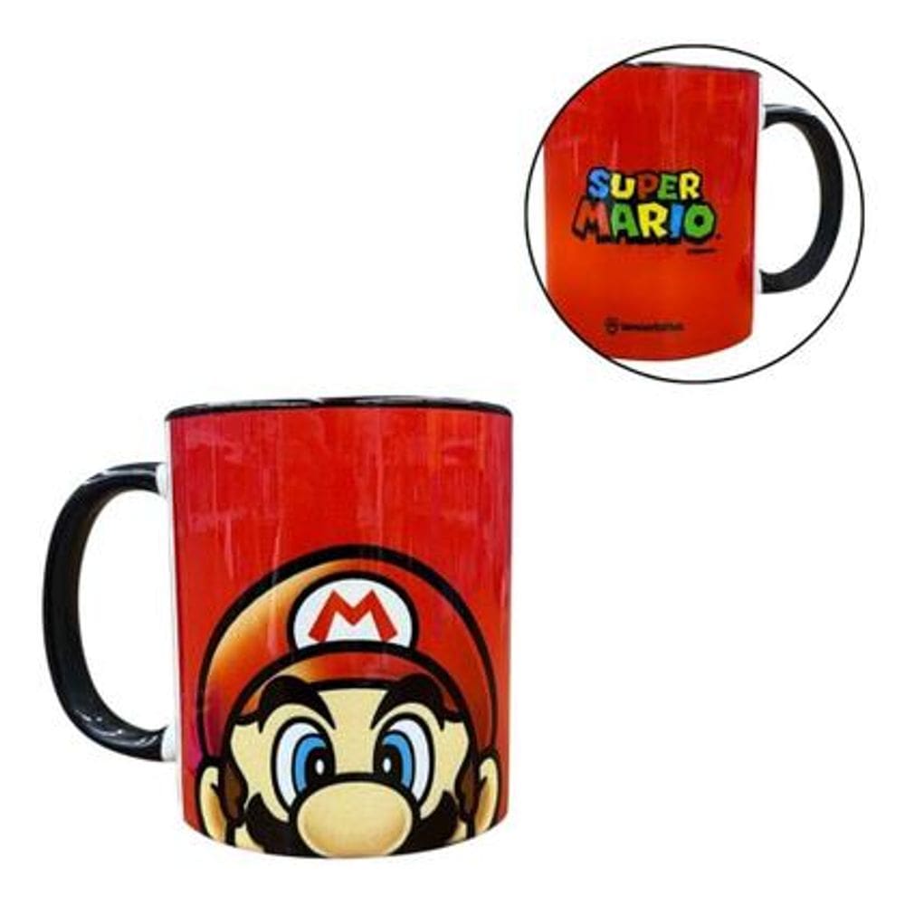 Caneca Pop Super Mario Face 350ml  Zona Criativa