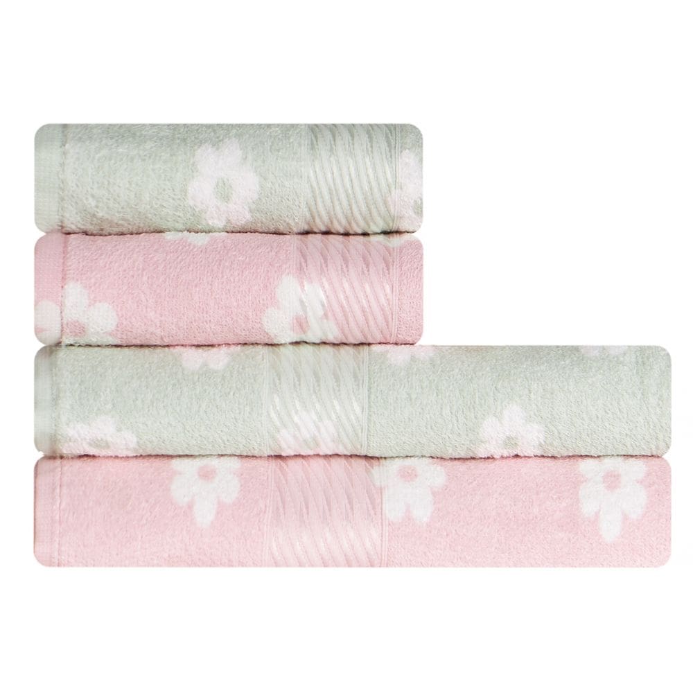 Toalha 4 Peças Banho e Rosto 100% Algodão Prisma Dohler