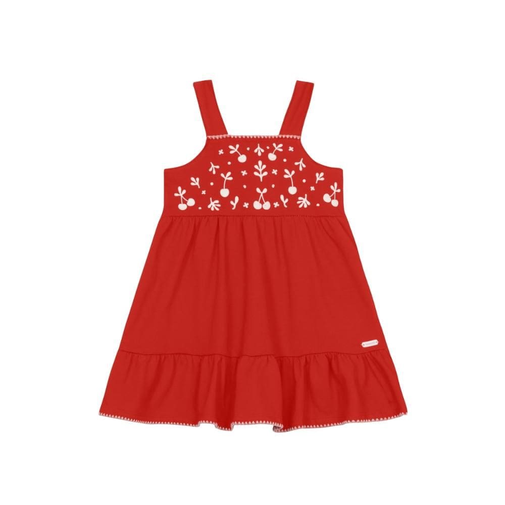 Vestido infantil menina com estampa floral Brandili