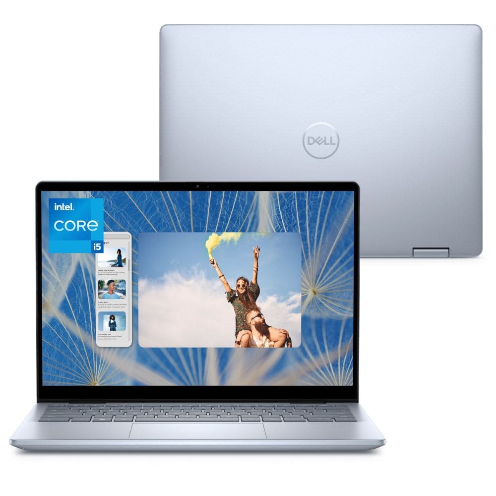 Notebook 2 em 1 Dell Inspiron 2IN1-I51334U-M31 14” FHD+ Touch Intel® Core™ i5 16GB 512GB SSD Windows 11 Prata Gelo