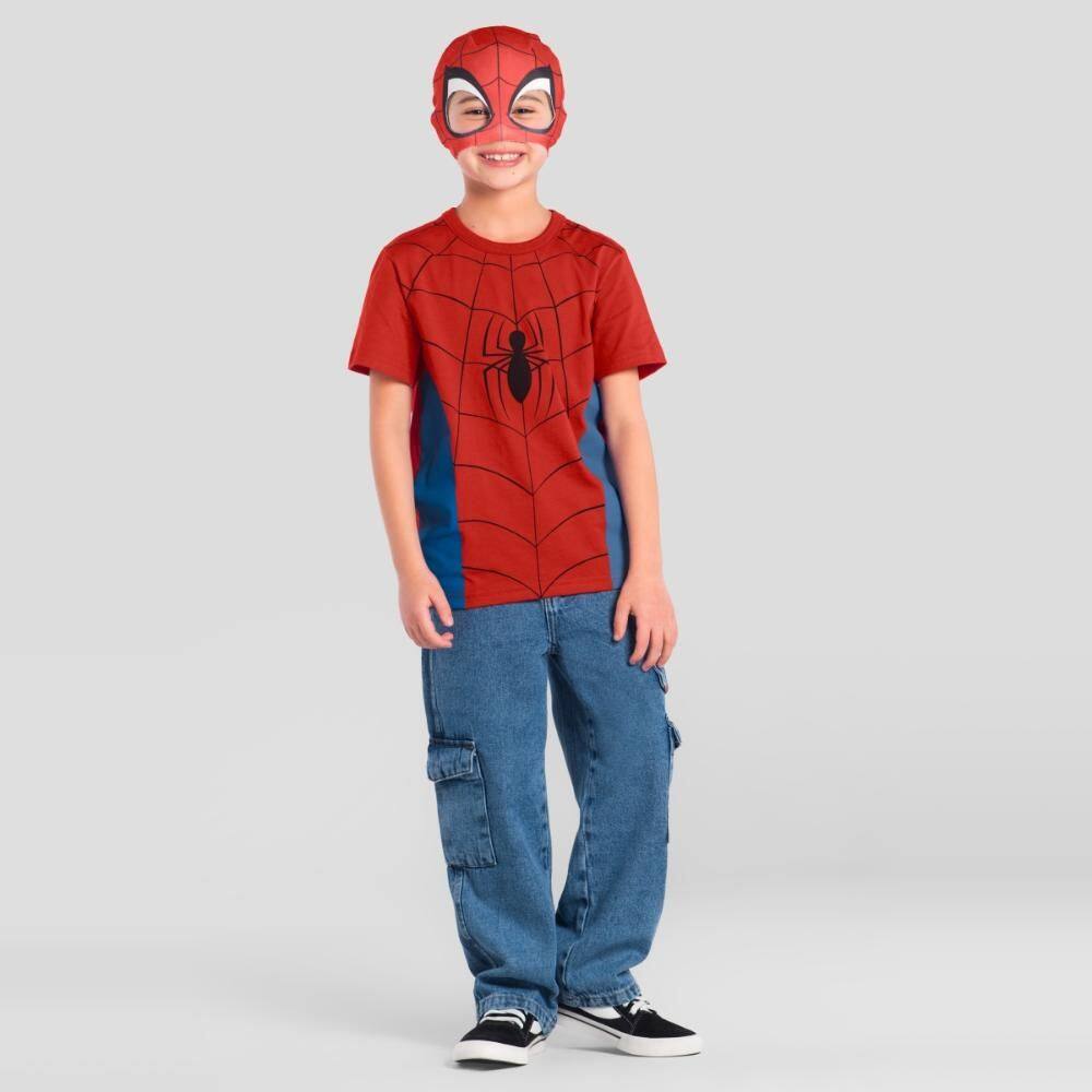 Camiseta infantil menino Homem-Aranha com máscara Brandili