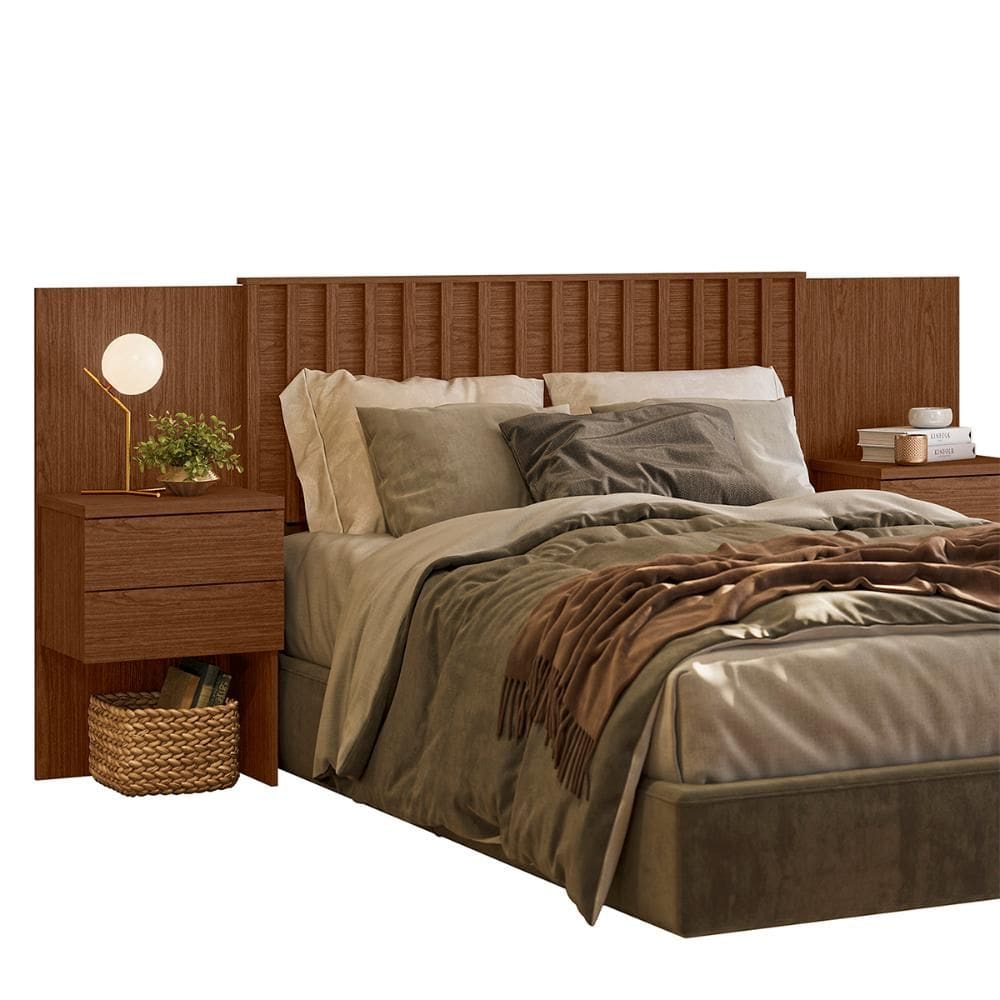 Cabeceira Casal Queen ou King Olinda C 2 Mesas de Cabeceira