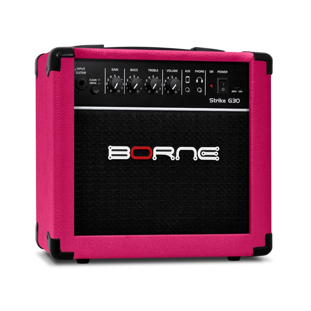 Cubo  Amplificador  De Guitarra Borne - Strike G30 - Rosa