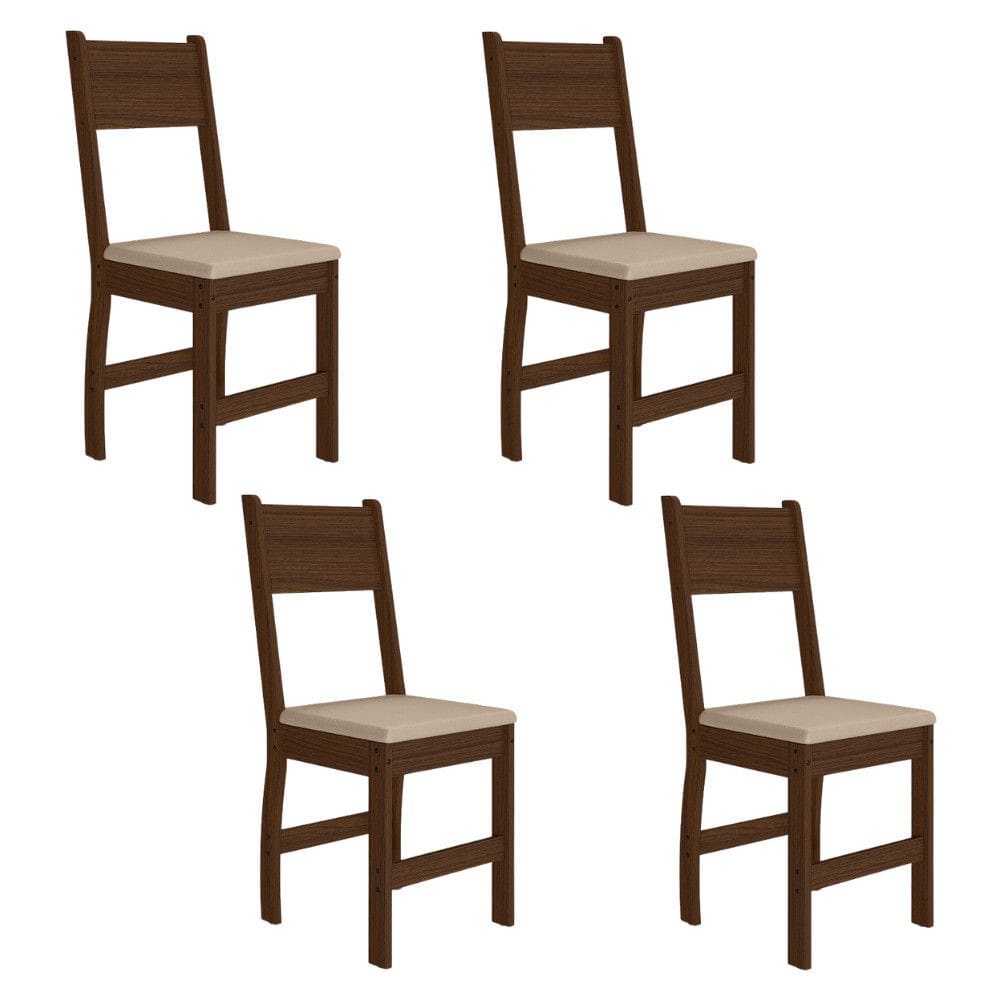 Cômoda 4 Gavetas 1 Porta MDF Noah Móveis Peroba