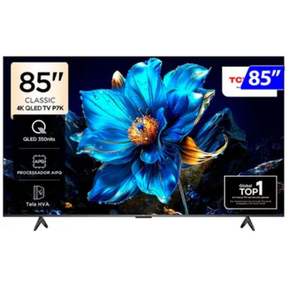 Smart TV QLED 85 4K UHD Comando de Voz 85P7K TCL
