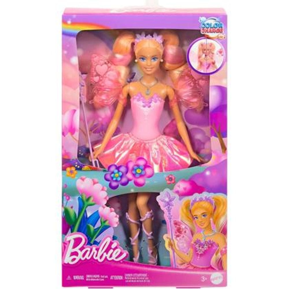 Barbie Fantasy Fada Mágica Mudança de Cor JCP76 Mattel