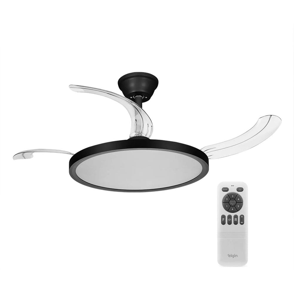 Ventilador Teto Preto Controle Remoto - Elgin