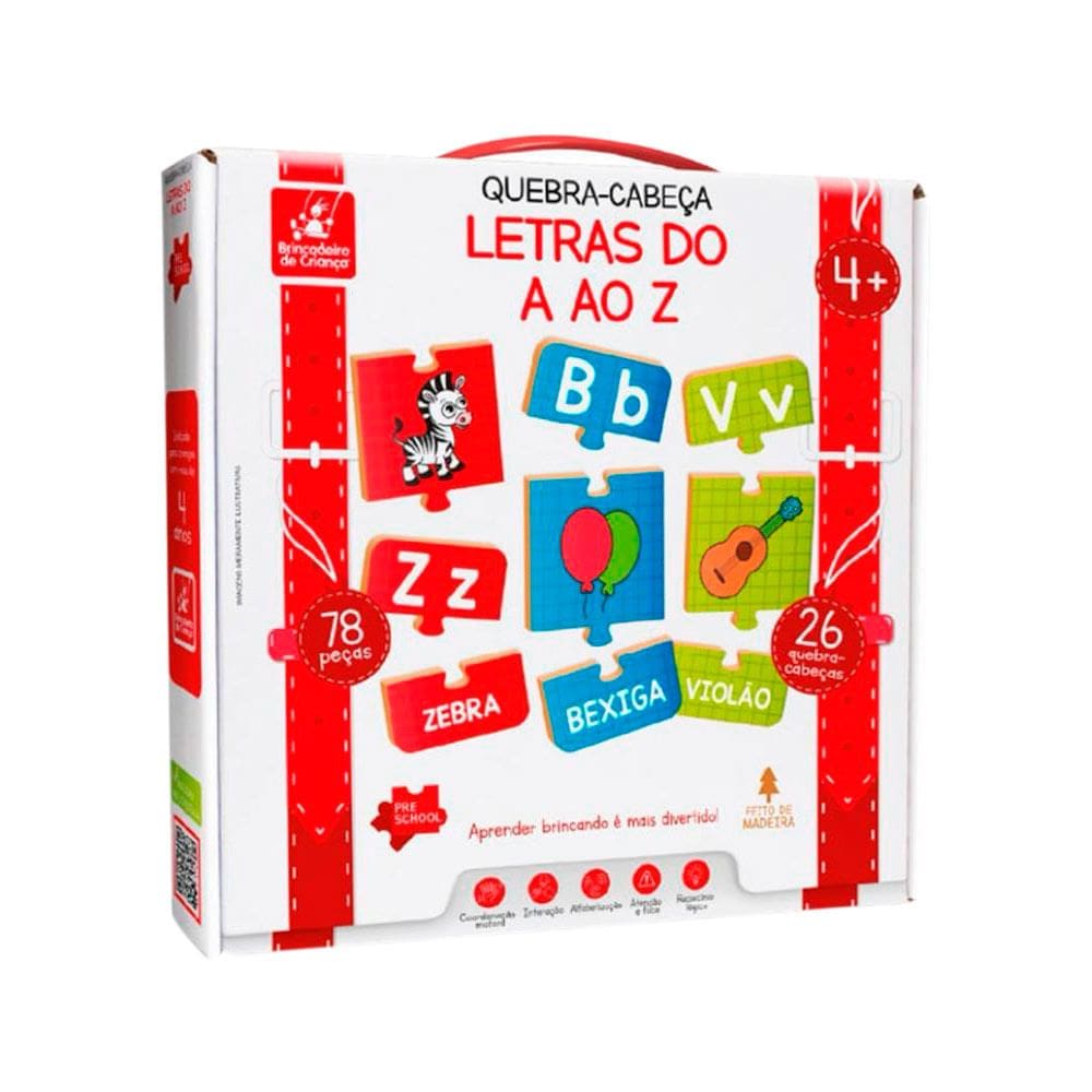 Quebra Cabeça Letras do A ao Z 78 Peças BDC