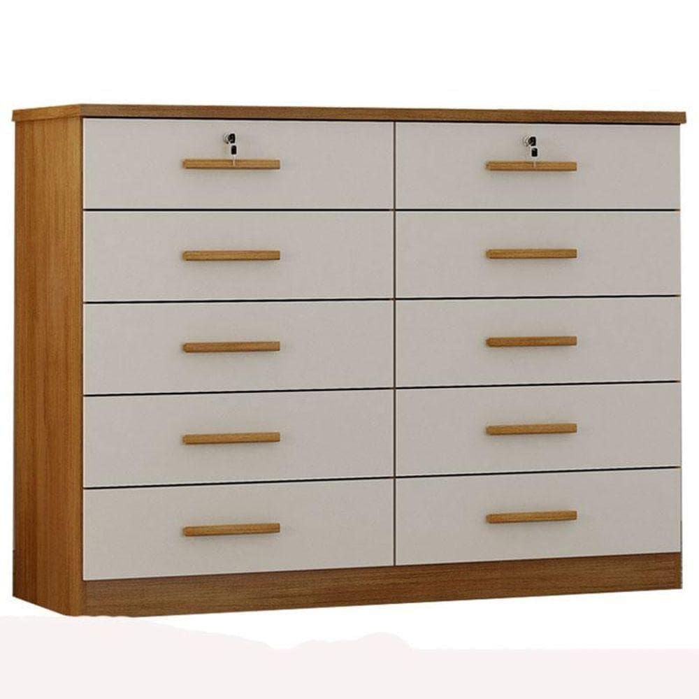 Cômoda Gaveteiro Milão Com Chave Cumaru 25 Fendi - Horizonte