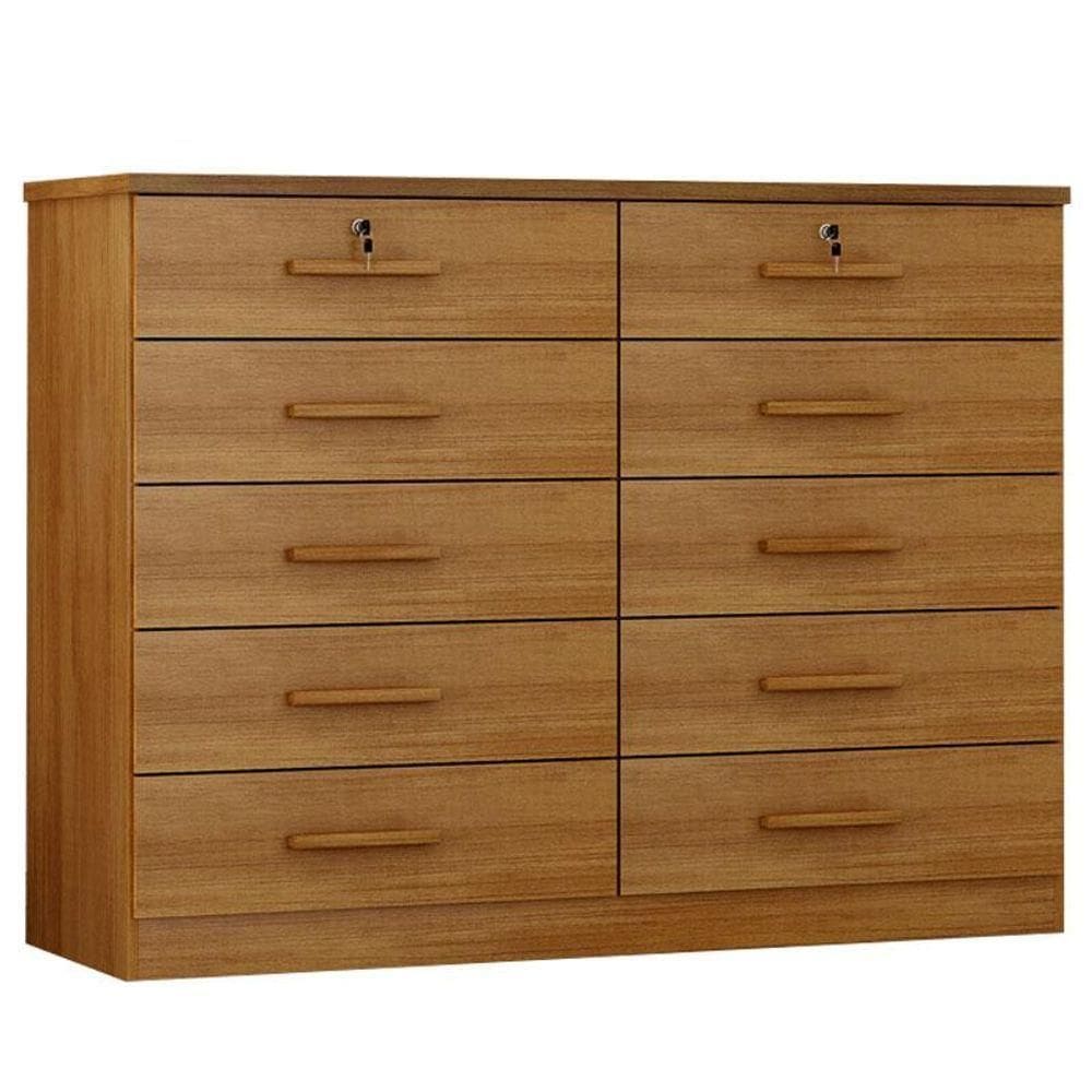 Cômoda Gaveteiro Milão Com Chave Cumaru 23 - Horizonte