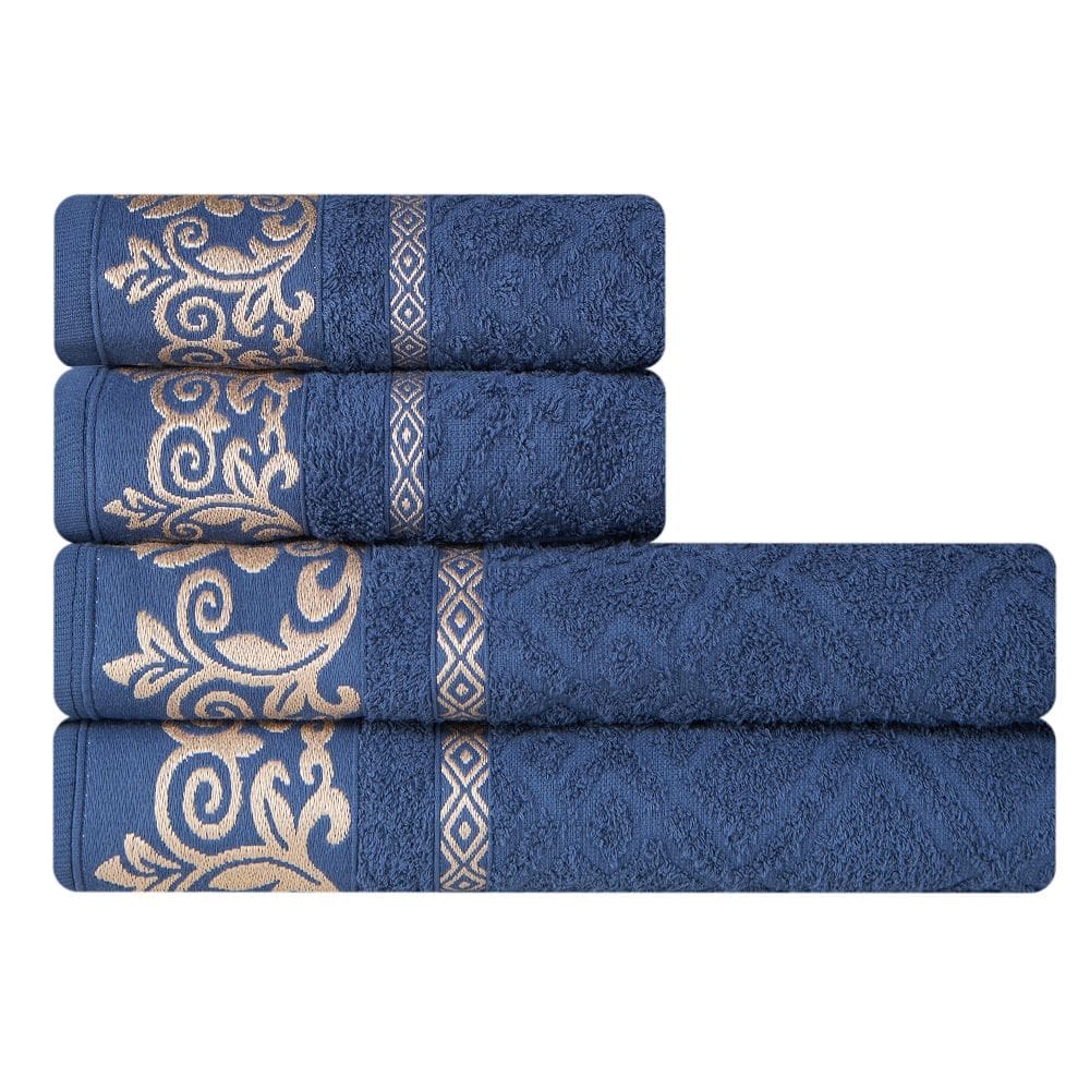 Kit 4 Toalhas Banhão e Rosto 100% Algodão Açores Marcotex