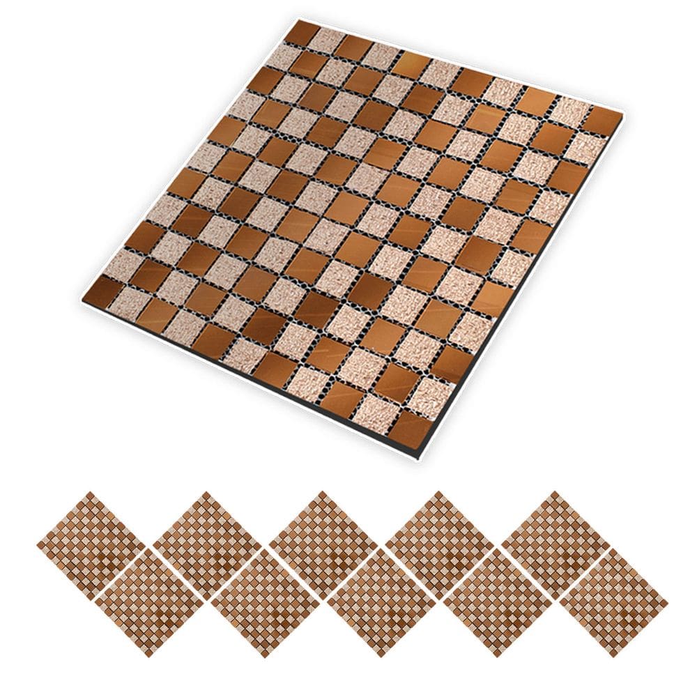 Pastilha Autocolante De Vidro Kit 10 Uni Parede Cozinha Box Banheiro Sala Facil Aplicacao Requintado Moderna Decorativa