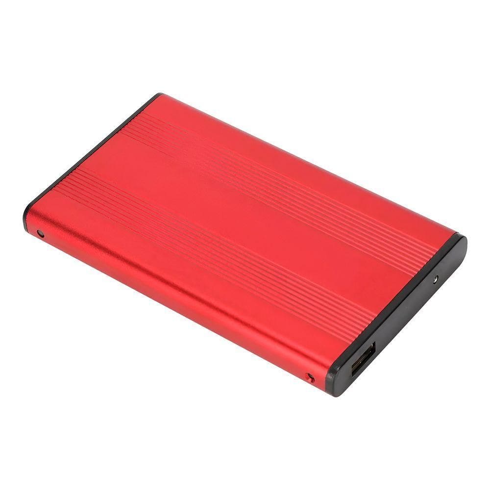 Case Hd Externo Usb 3.0 Sata 2.5 Notebook Armazenamento vermelho