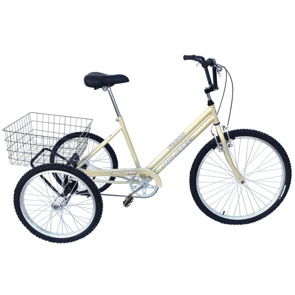 Bicicleta Triciclo Aro 26 cor Bege