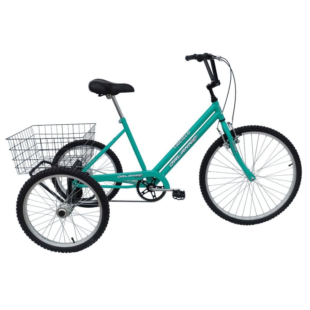 Bicicleta Triciclo Aro 26 cor Azul Turquesa