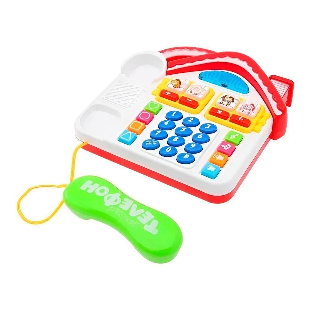 Telefone Divertido Formato Casinha Sons Didático Brinquedo - Sons, Formas E Aprendizado Interativo