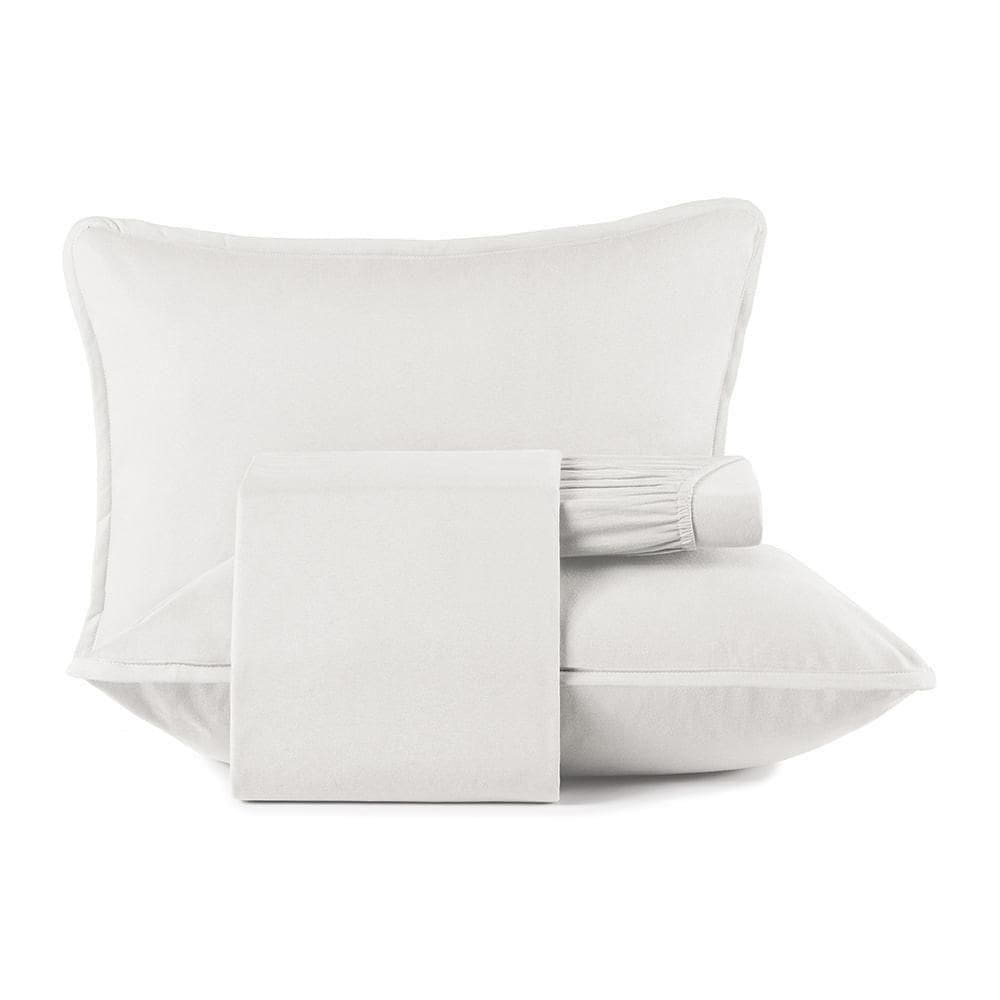 Jogo De Cama Casal 4 Peças Altenburg Malha Fio Penteado Branco