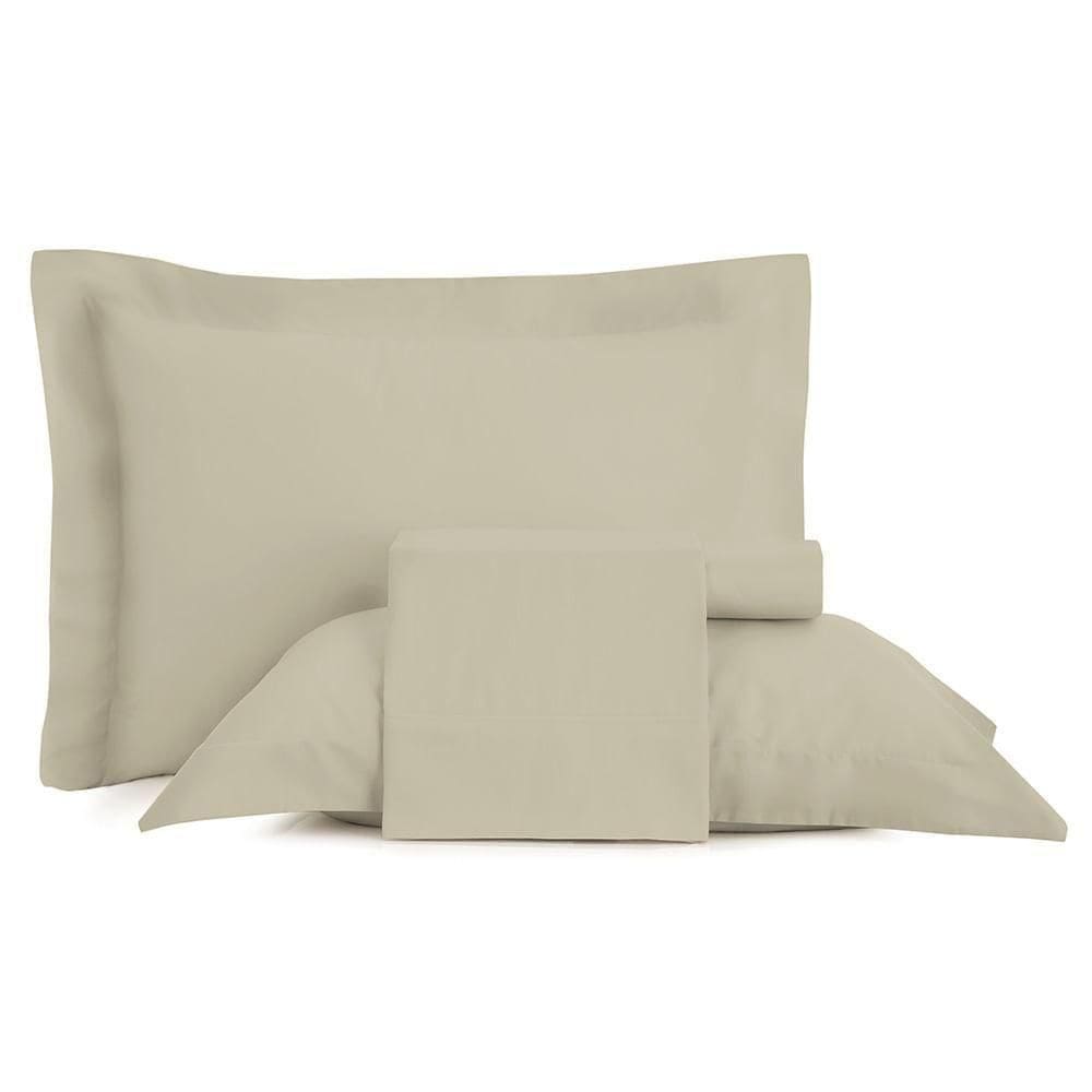 Jogo De Cama King Altenburg Cetim 300 Fios Marrom