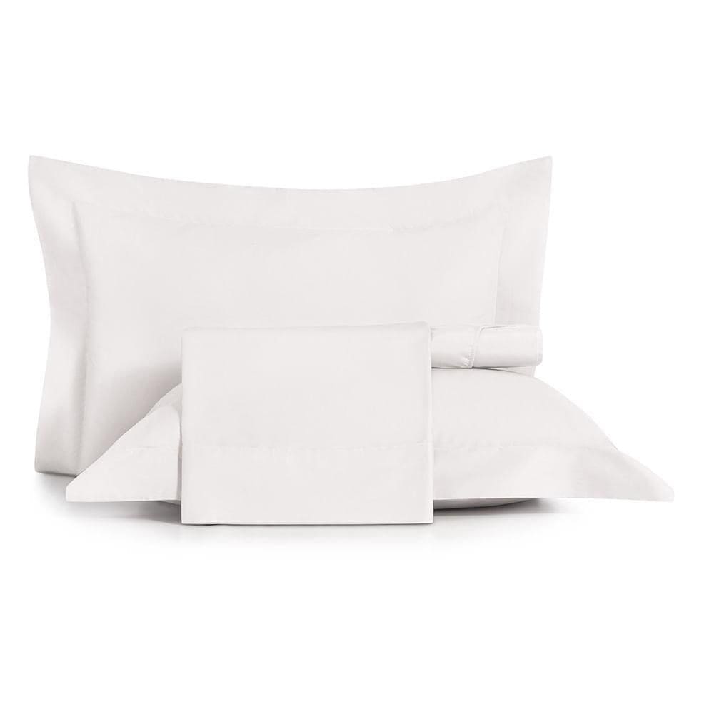 Jogo De Cama Casal 4 Peças Altenburg Algodão Lux 200 Fios Branco