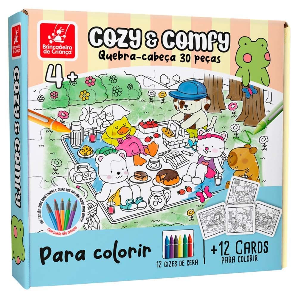 Quebra Cabeça Cozy & Confy Para Colorir 30 Peças BDC