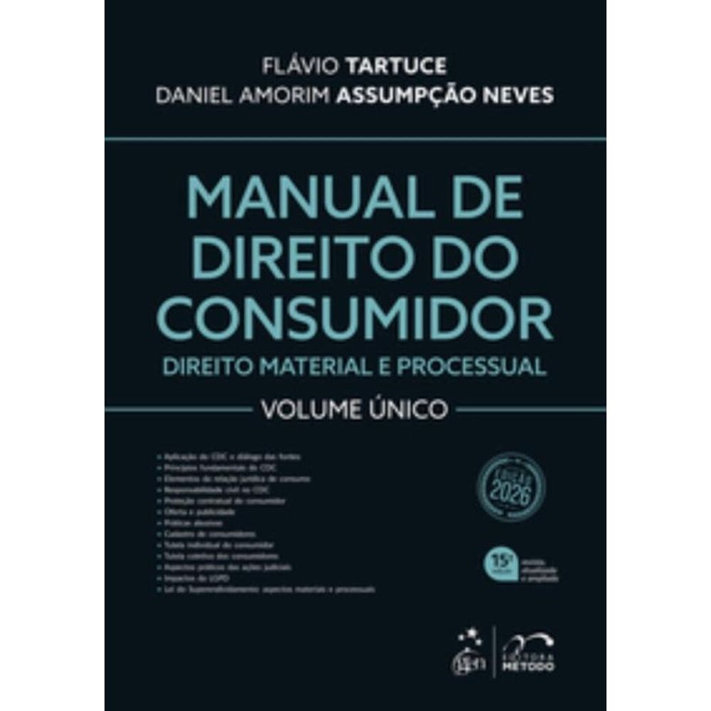Manual De Direito Do Consumidor - Vol. Único - 15ª Edição 2026