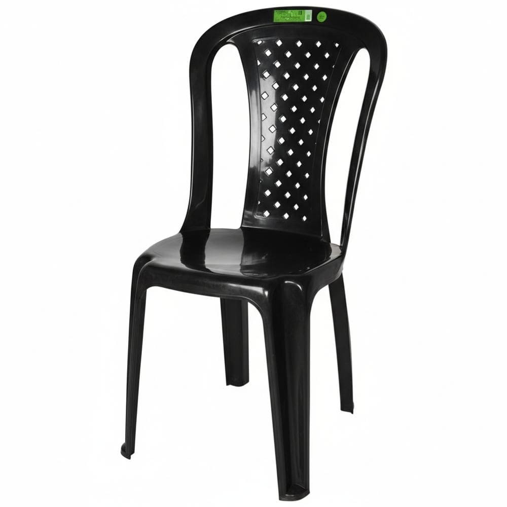 Cadeira Plastica Valentina Sem Braço Preta 154Kg - Topplast