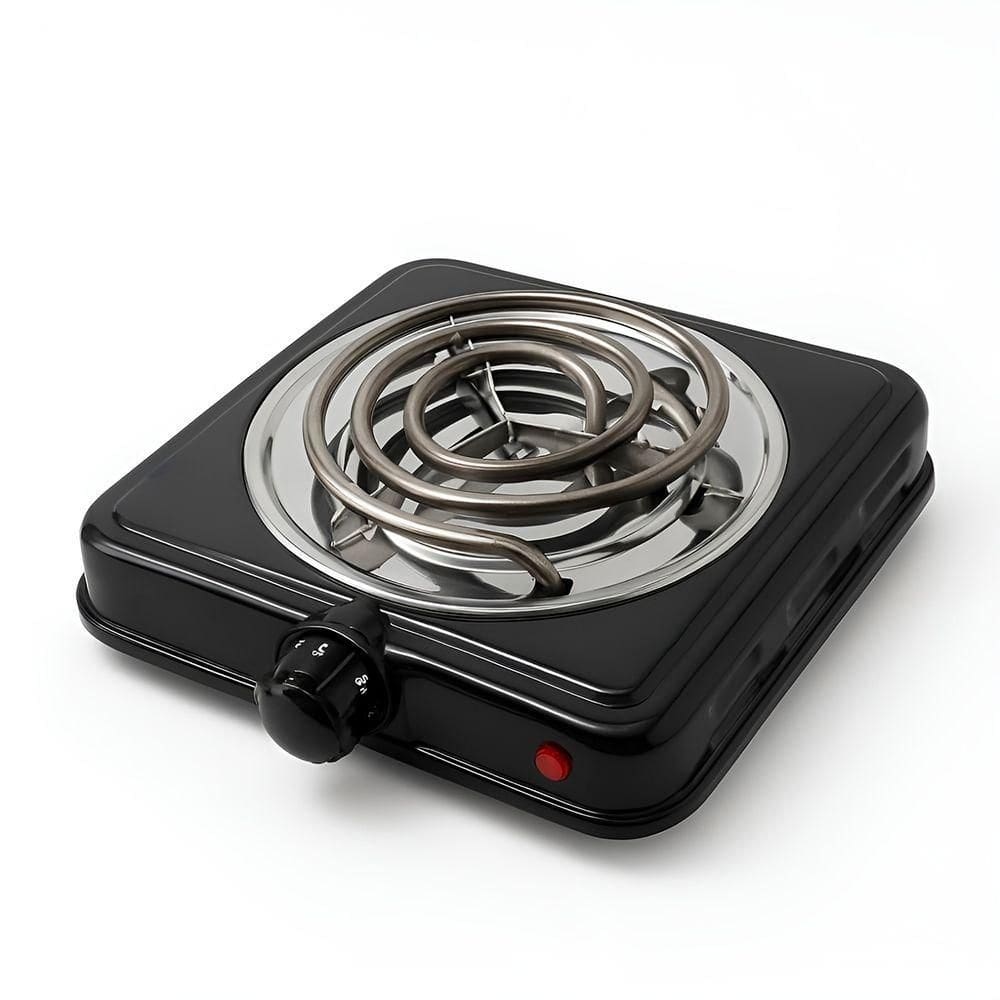 Fogão Elétrico Portátil 1 Boca 1000w 220V Com Termostato De – Preto