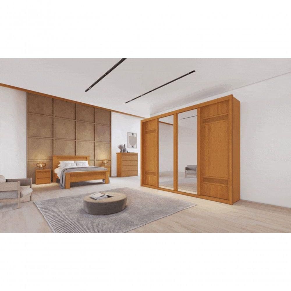 Guarda Roupa Com Espelho 6 Gavetas - Palladio Ruby - Bettio