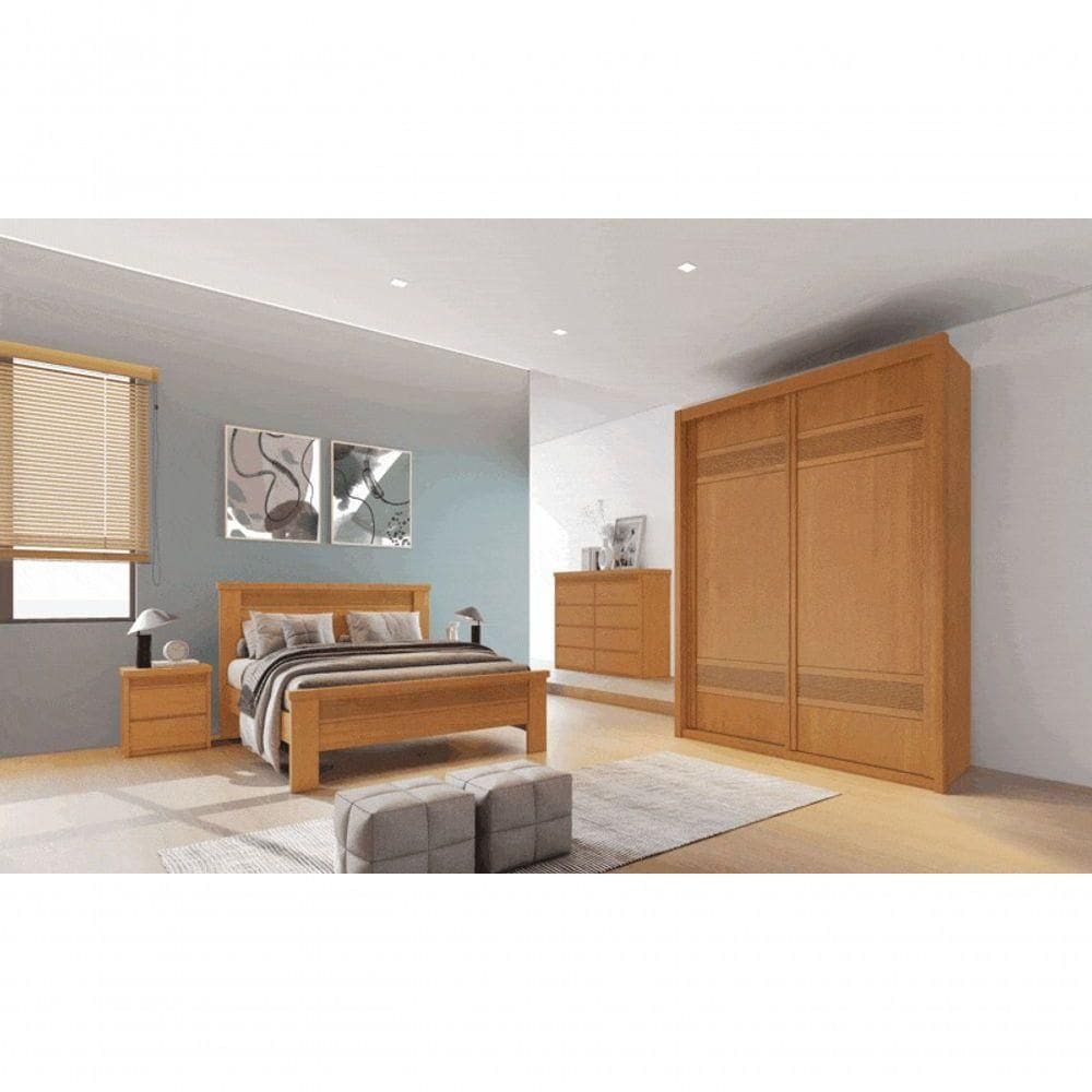 Guarda Roupa Espelho 2 Portas 3 Gavetas- Pietro Bettio