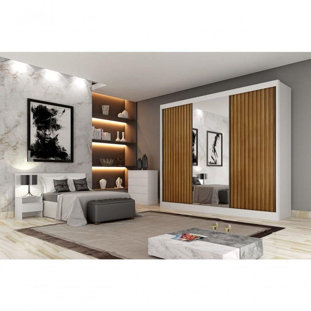 Guarda Roupa Casal Rip 3portas 4 Gav Canastra Horizonte