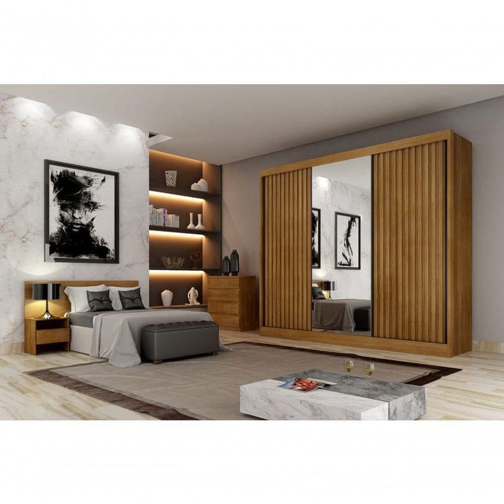 Guarda Roupa Casal Rip 3portas 8 Gav Canastra Horizonte