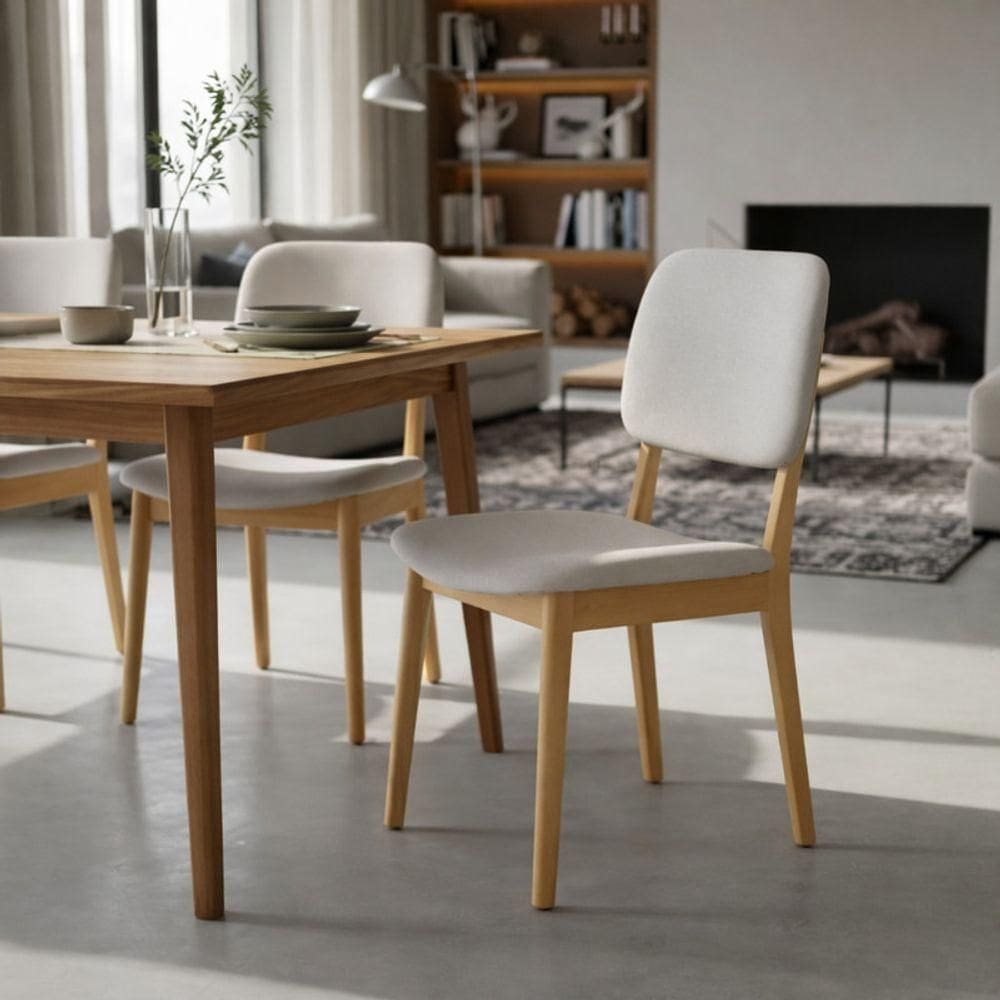 Cadeiras Com Encosto Estofado - Nice - Gold Salas