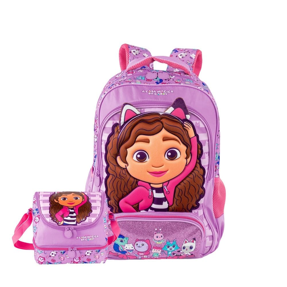 Mochila De Costas Casa Da Gabby Lancheira Térmica Meninas