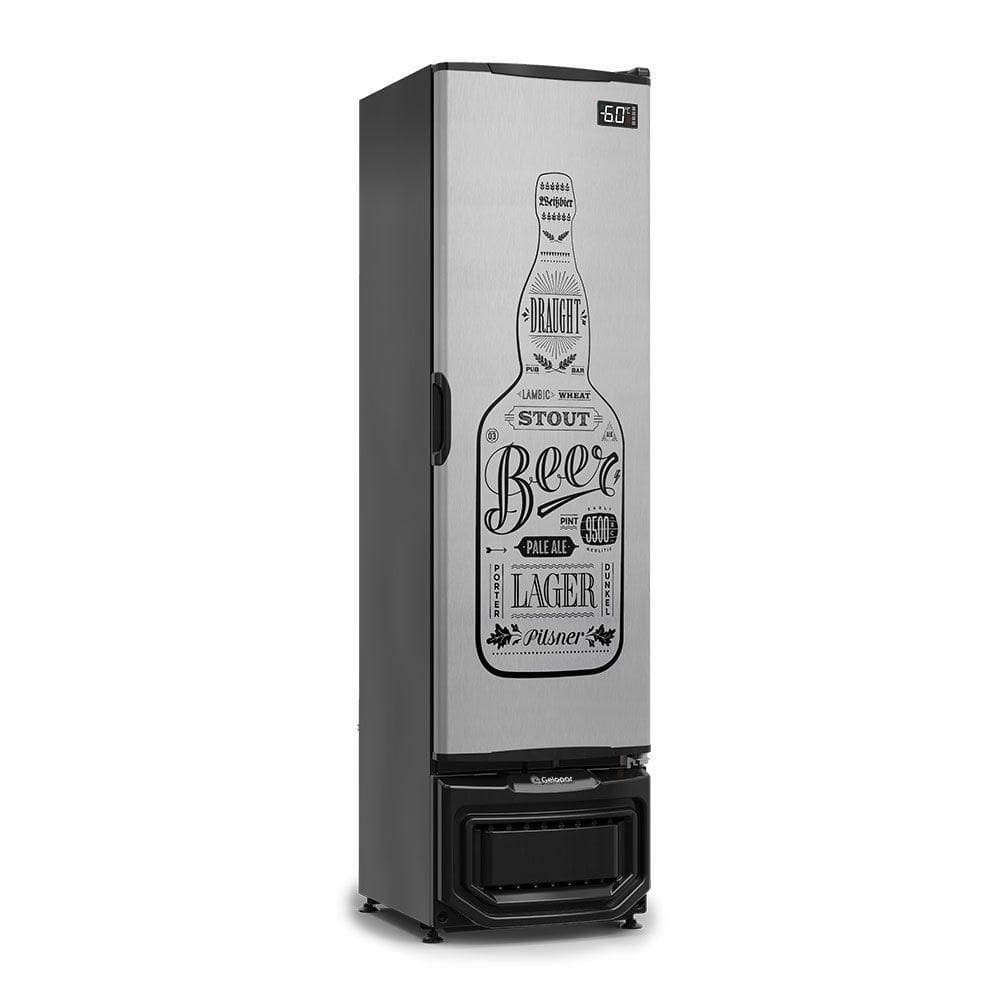 Cervejeira Gelopar 230L 1 Porta Cega Adesivada Inox 127V GCB-23E GW TI (80104.10.1)