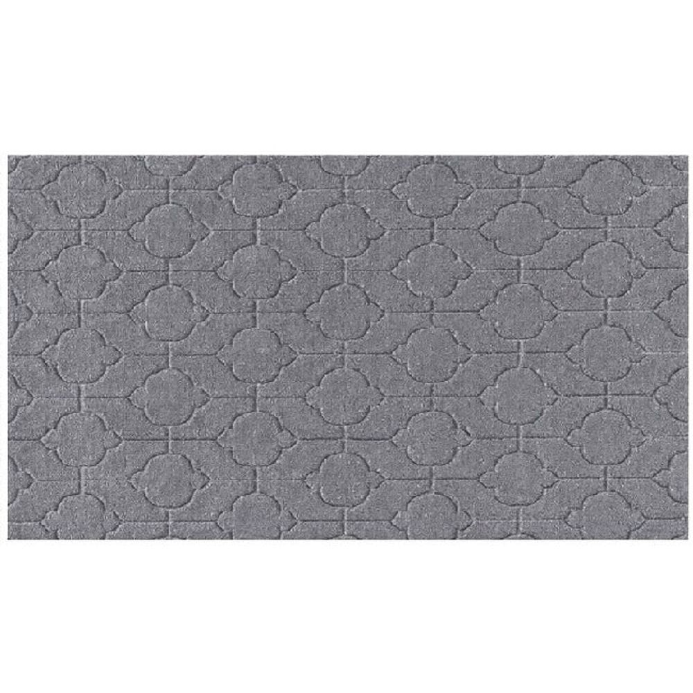 Tapete Passadeira Atlanta Antiderrapante 60x180cm Corttex - Geométrico 1 Grafite