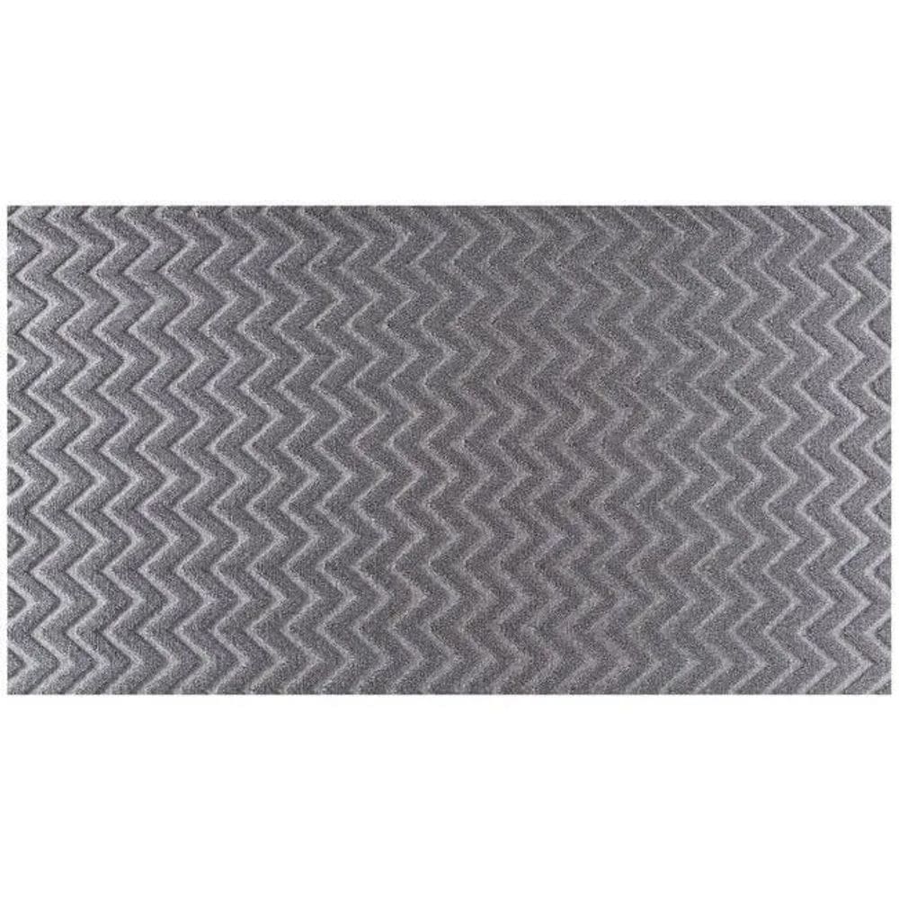 Tapete Atlanta Alto Relevo Antiderrapante 140x200cm Corttex - Listras Grafite