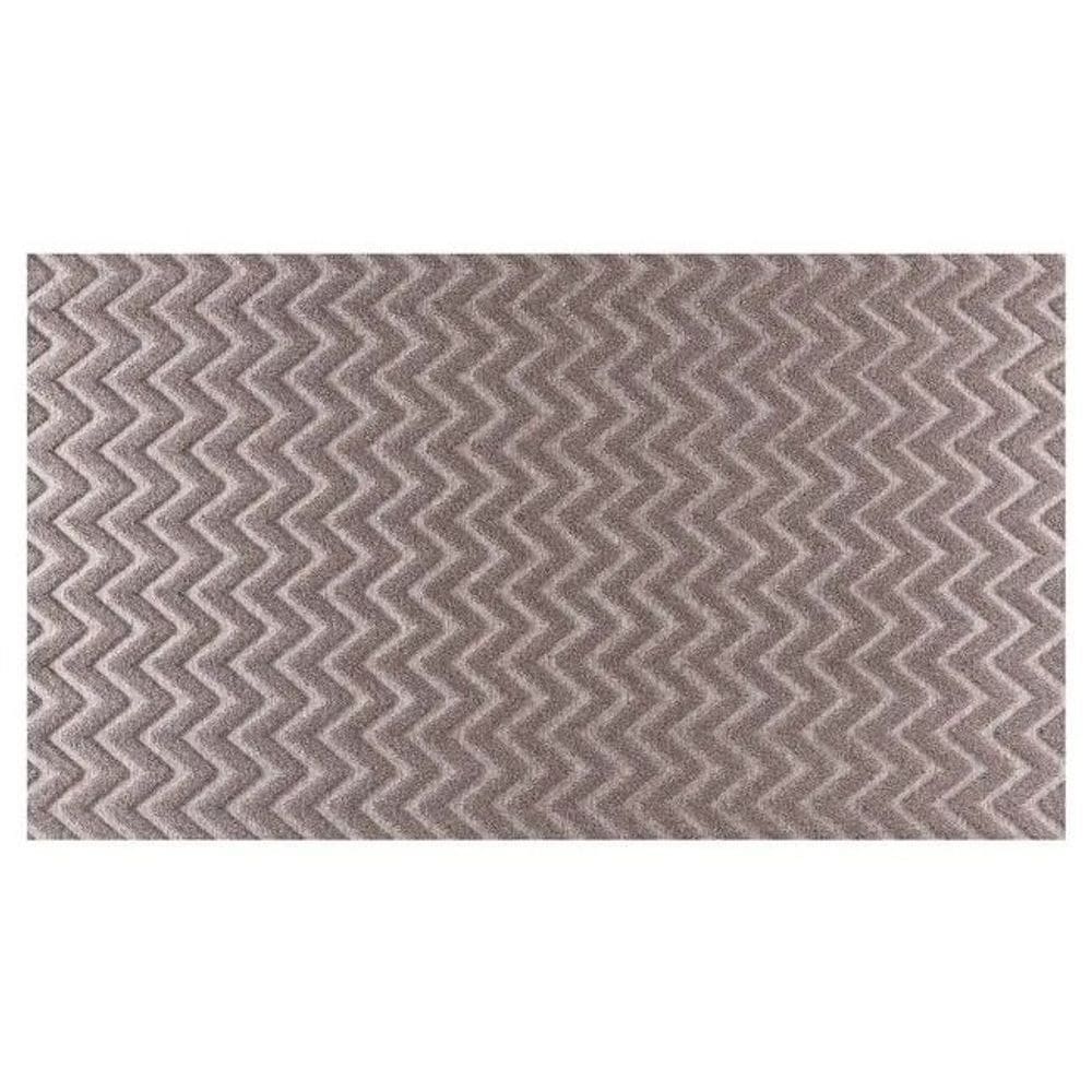 Tapete Atlanta Alto Relevo Antiderrapante 100x140cm Corttex - Listras Marrom