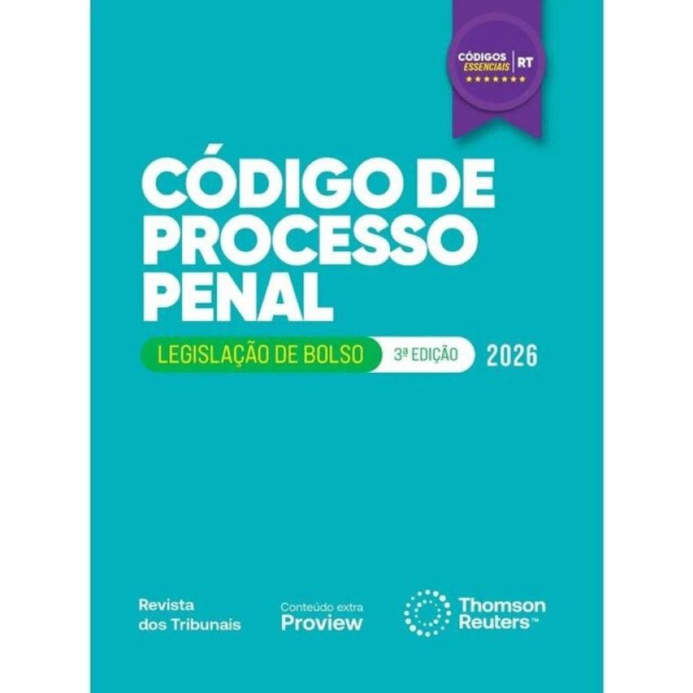 Código De Processo Penal - Códigos Essenciais - Legislação De Bolso - 2026
