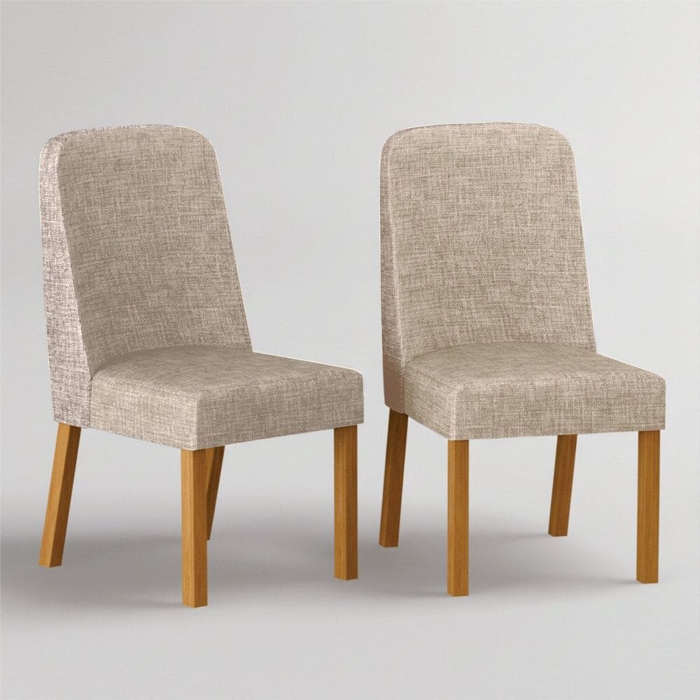 Kit 2 Cadeiras de Jantar em Madeira Isis Cinamomo/ Palha