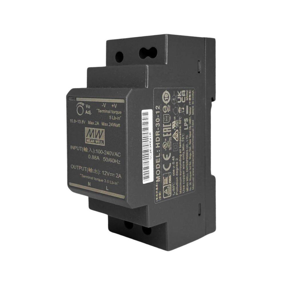 Fonte De Alimentação Mean Well Modelo Hdr-30-12