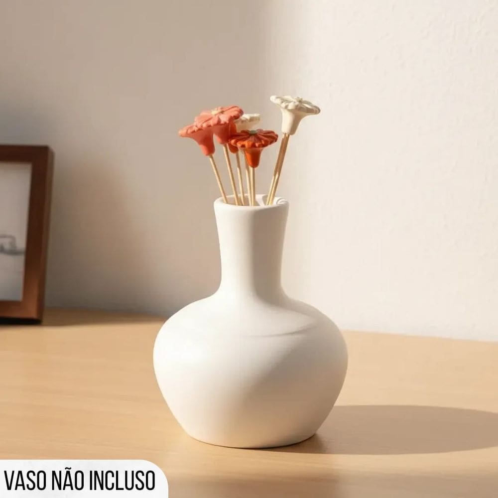 Planta Artificial Buque De Flores Arranjo Para Presente 4un