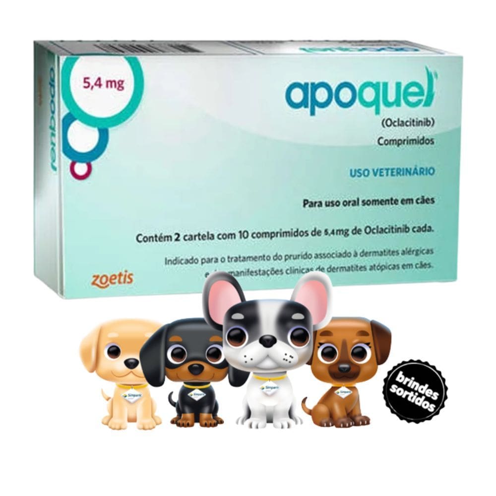 Apoquel 5,4mg Cães - Zoetis + Surpresa